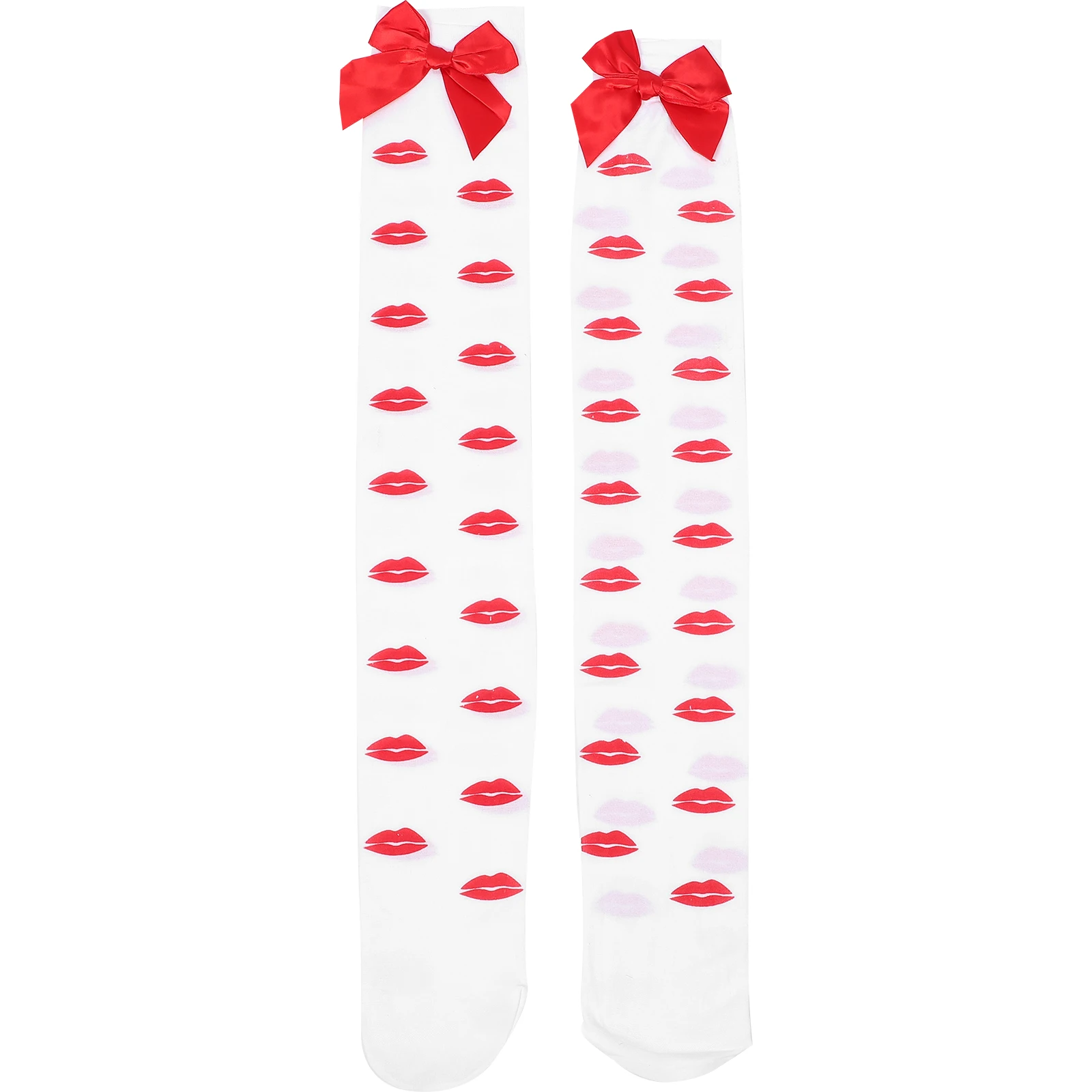 

Bow Thigh Knee Stockings Women Over Party Costume Props Long Tube Socks Decorative Over Knee Socks Nurse Stockings
