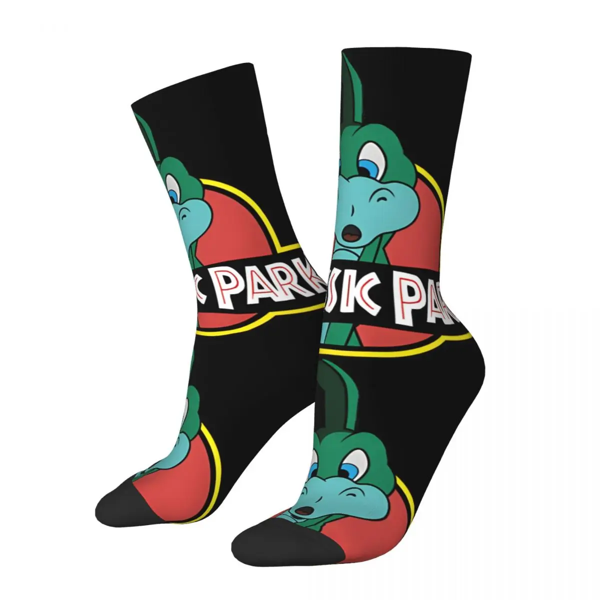 Hip Hop Vintage What Crazy Men's compression Socks Unisex D-Denver, The Last Dinosaur Harajuku Pattern Printed Funny Novelty