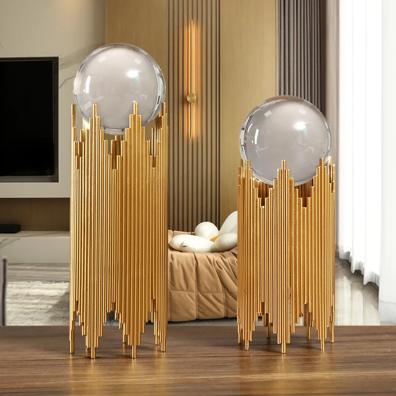 

Luxury Crystal Ball Decor for Living Room TV Cabinet Wine Cabinet Office Study Bookshelf Desktop Showroom