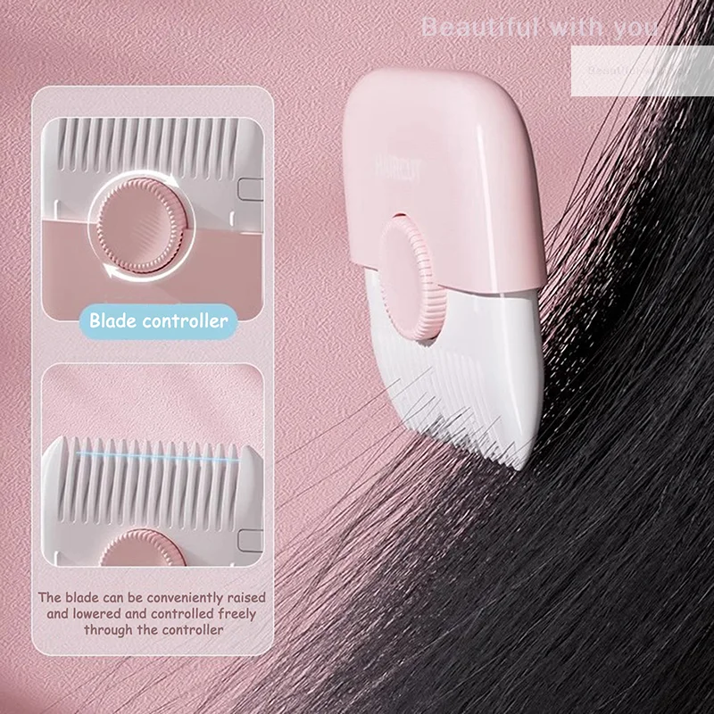1/2Pcs 2 In 1 Baby HairCut And Hairdressing Comb Trim Bangs And Broken Hair Bang Trimmer Manual Portable Children's Hair Clipper