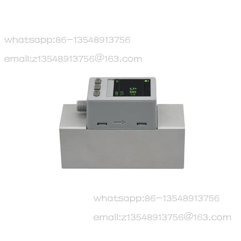 MEMS Intelligent Digital Display Large Range Thermal Gas Mass Flowmeter Oxygen Air AMS2000