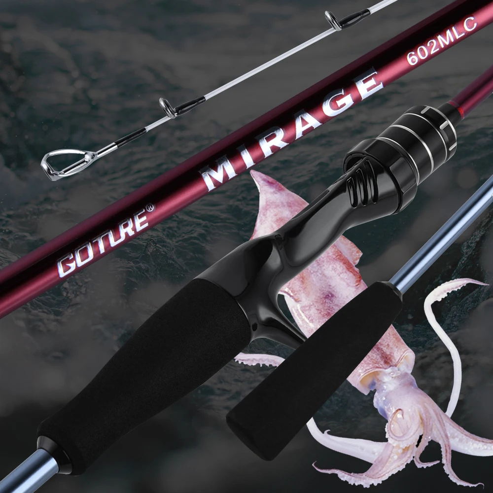 

Goture Squid Fishing Rod for Ocean Boat Cuttlefish Fishing 1.7m/1.83m ML Sensitive Casting Jigging Rod with Super Light Design