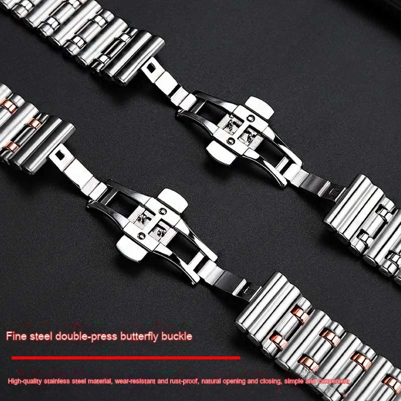 Dla Breitling Super mechaniczne zegarki łańcuszek do zegarka seria B01 pasek 22 24mm solidny pasek do zegarka ze stali nierdzewnej akcesoria męskie