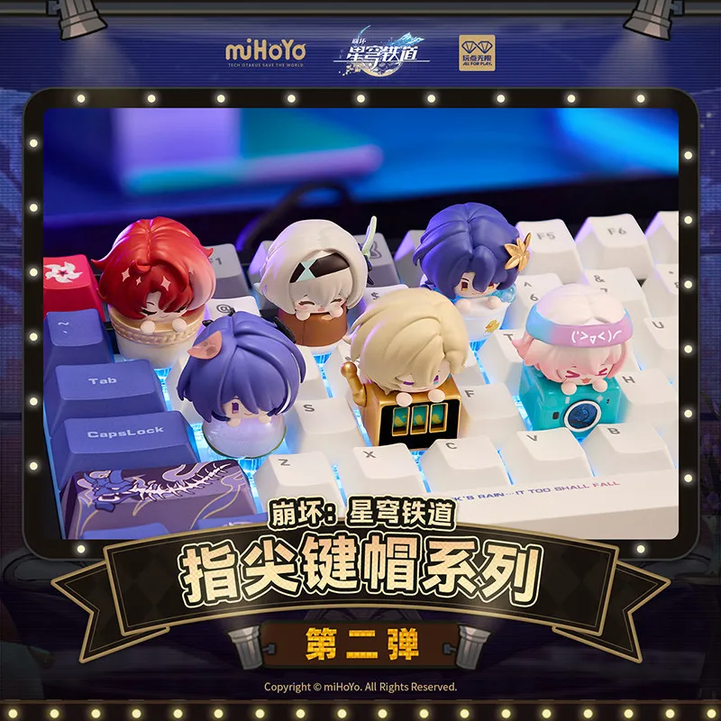 

Honkai: Star Rail Fingertip Keycaps Vol.2 Keyboard Keycaps Mystery Blind Bag Gifts Toy Model Anime Figures Collect Ornaments