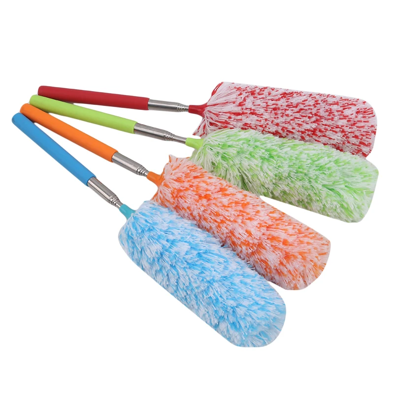 Stretch Extend Dust Shan Adjustable Feather Duster Household Dusting Brush Cars Cleaning Kitchen Accessories