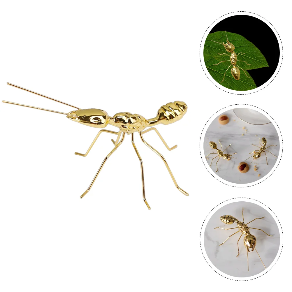 Animal Little Ant Ornaments Desk Decor Manual Desktop Decoration Figurines Golden Book Shelf Table