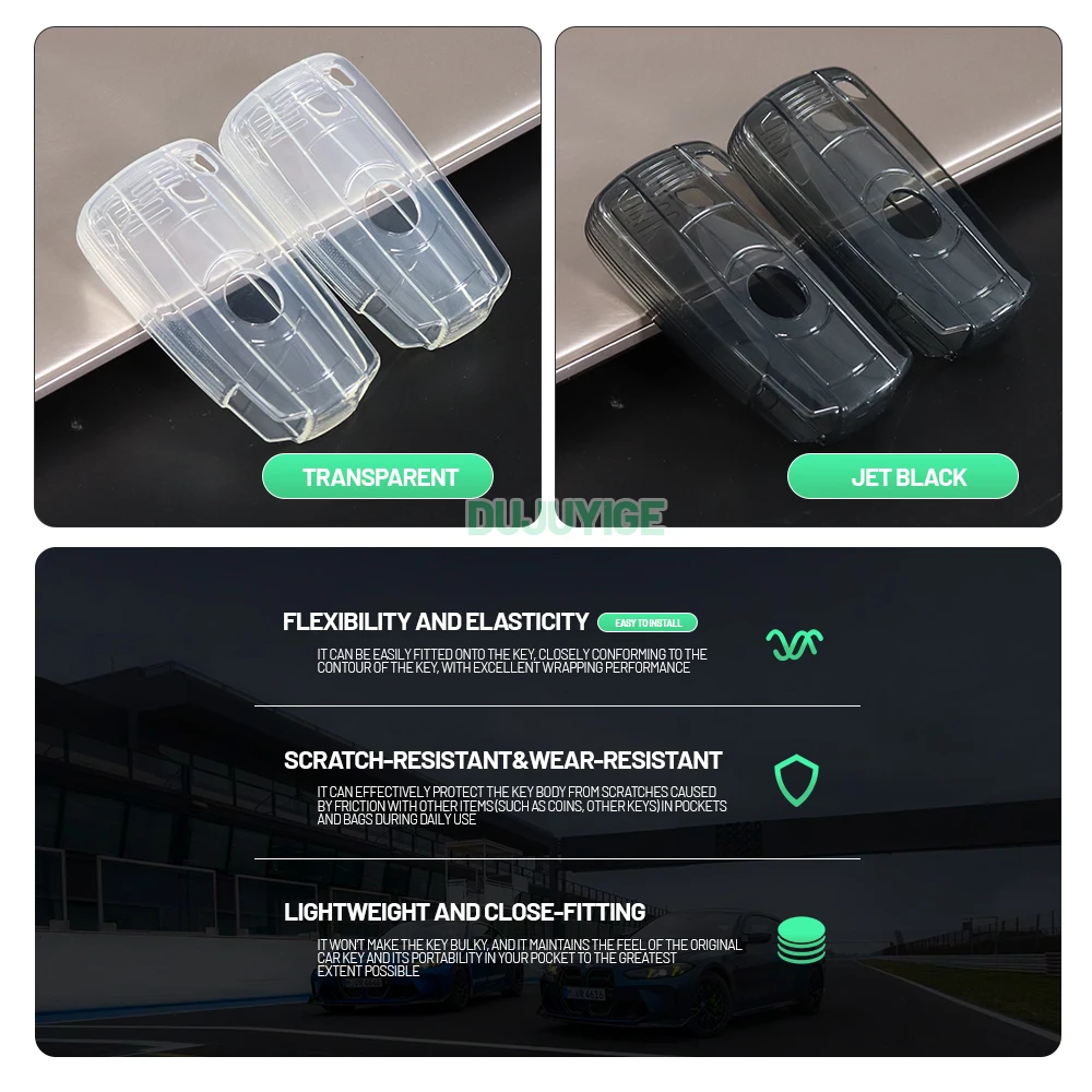 Clear TPU Car Key Case For BMW Z4 E89 M3 E90 M5 E60 M6 E63 X5M E70 X6M E71 Key Fob Cover Protector Shell Auto Accessories view 2