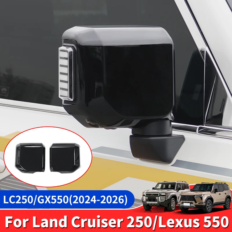 For Toyota Land Cruiser Prado LC250 2024 2025 Lexus GX550 Rearview Mirror Cover Decorative Anti Scratch Exterior Car Accessories