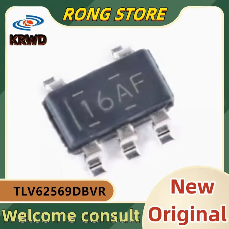 25PCS 16AF New and Original Chip IC TLV62569DBVR TLV62569DBVT TLV62569 SOT23-5 High Efficiency step-down switch regulator chip