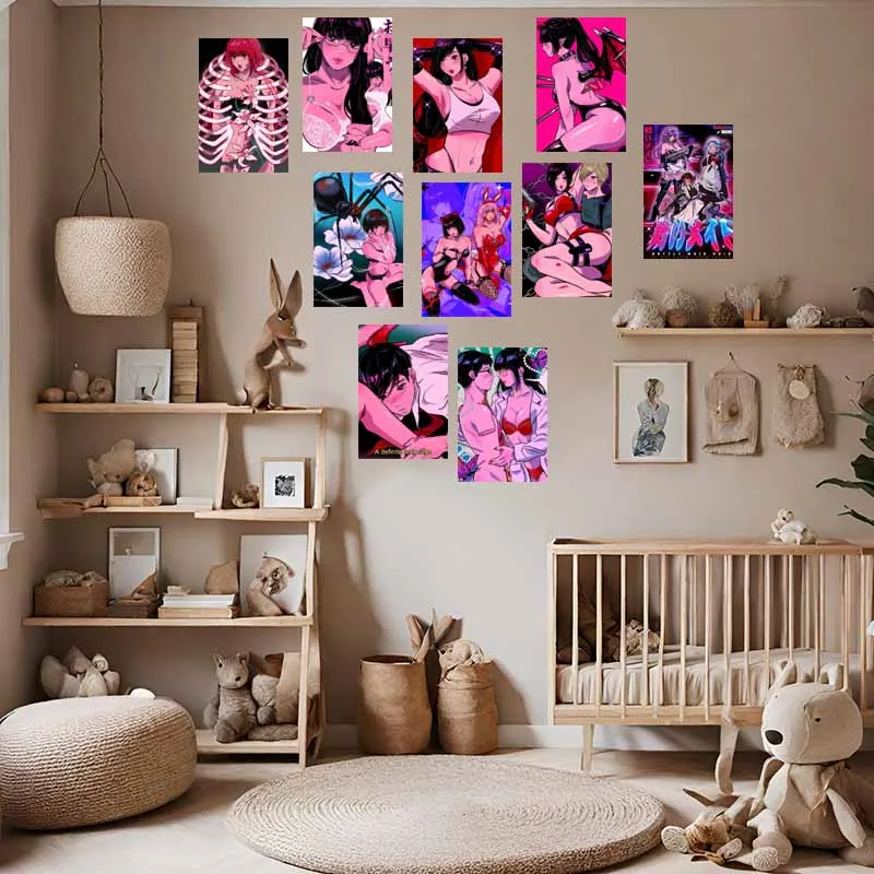 10/30 قطعة نمط فاسق أنيمي فتاة الملصقات بطاقات DIY بها بنفسك سطح المكتب جدار عنبر غرفة الديكور بطاقة النوم بار ديكور المراهقين الهدايا بطاقة بريدية