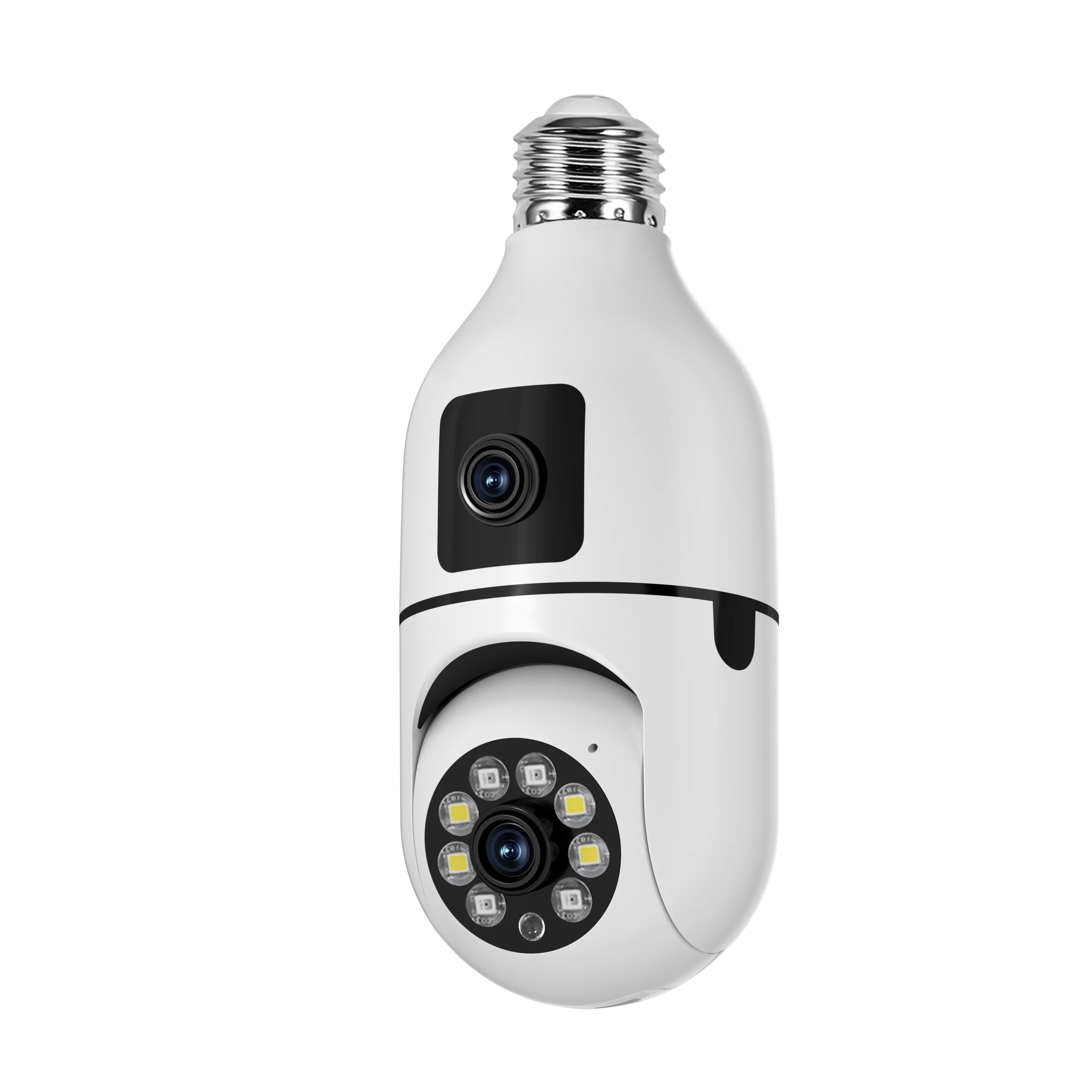 SQCOM/Yoosee/V380pro APP 4MP  Dual Lens E27 Lamp Head Socket Wireless PTZ IP Dome Camera AI Humanoid Detection  Security Monitor