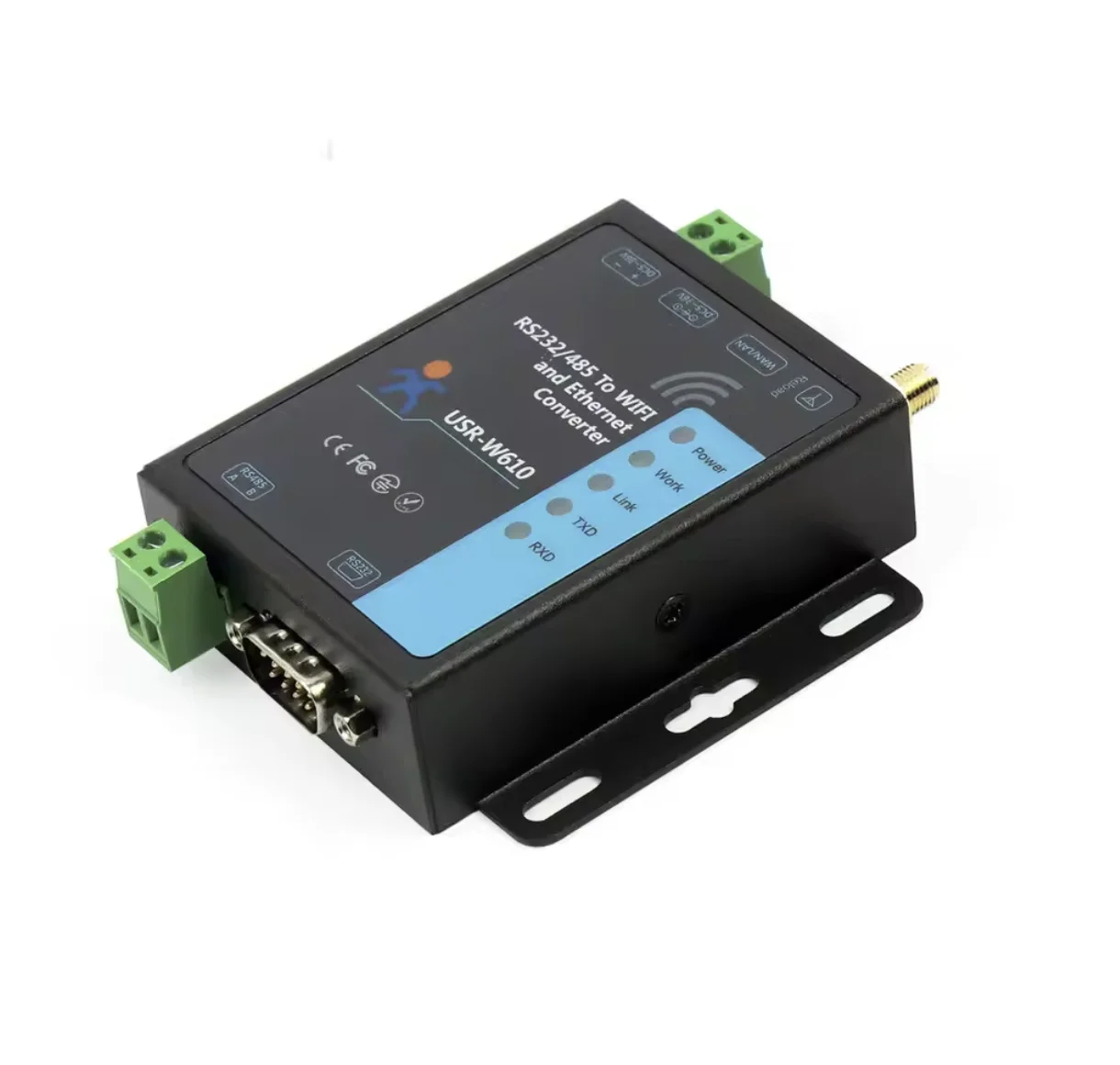 USR-W610 RS485/RS232 support Port Modbus TCP/RTU Industrial WiFi Serial to Ethernet Converter