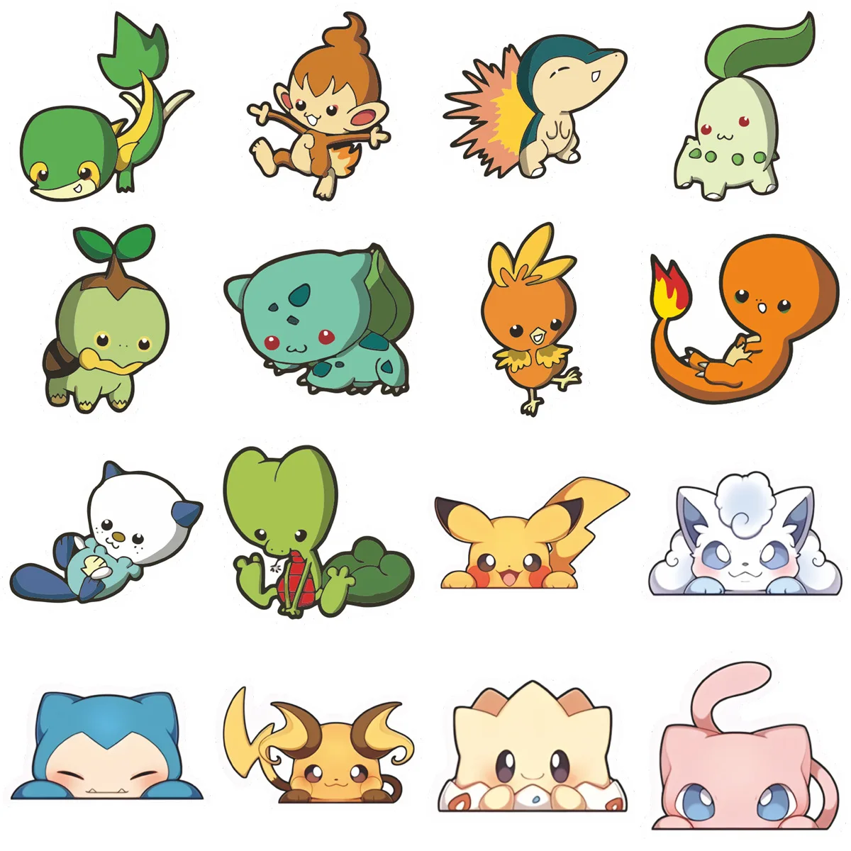 10/50 قطعة لطيف البوكيمون الكتابة على الجدران ملصقات Q-نسخة بيكاتشو الكرتون مائي DIY بها بنفسك الأمتعة الهاتف الغيتار سكيت ملصق مضاد للمياه #4