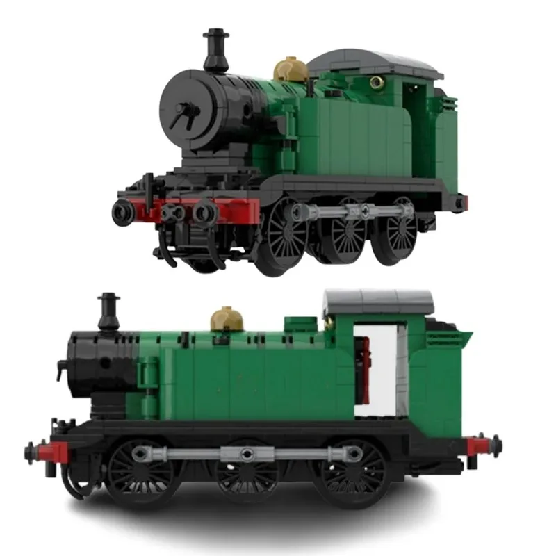 MOC-195622 181121 carro tanque ferroviário pequeno trem locomotiva pequenas partículas montagem blocos de construção brinquedo educativo presente conjunto ornam