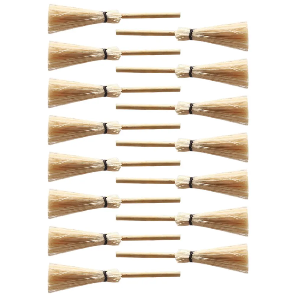

15Pcs Mini Sweeping Brooms Small Landscape Broom Set Miniature House Cleaning Ornaments Dollhouse Accessories Mini House Decors