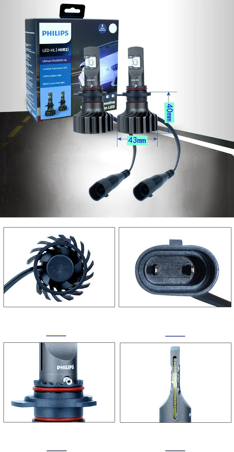 Philips Ultinon Pro9000 H1 H4 H7 LED H11 HB3 HB4 HIR2 Car