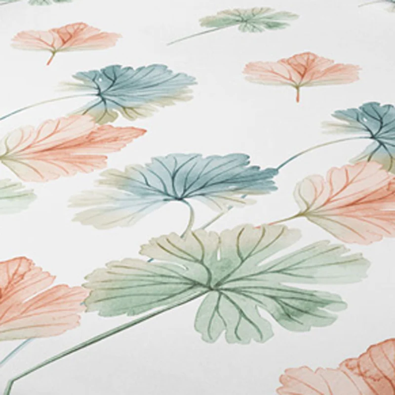 1 Simple modern Plant leaves printed matte Fitted Sheet, bedroom printed bed cover, bedding (excluding pillowcases)