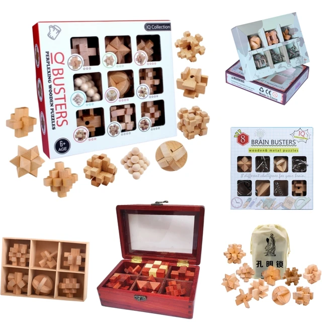Drewniane łamigłówki łamigłówki Kong Ming LuBan blokada zabawka dla dorosłych dekryptykacja gra montażowa Puzzle dla dzieci Puzzle zabawki