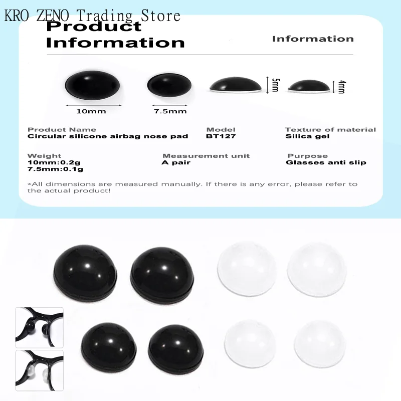 

Anti Slip Eyeglasses Nasal Supports Silicone Invisible Glasses Air Cushion Nose Pads Transparent Soft Self-adhesive Nose-holder✨