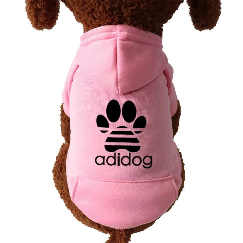 Fleece Pet Clothes Dog Warm Hoodies Winter Cute Hoodie Sweater Coat Costumes for Small Medium Pet Puppy Brand printed Clothing