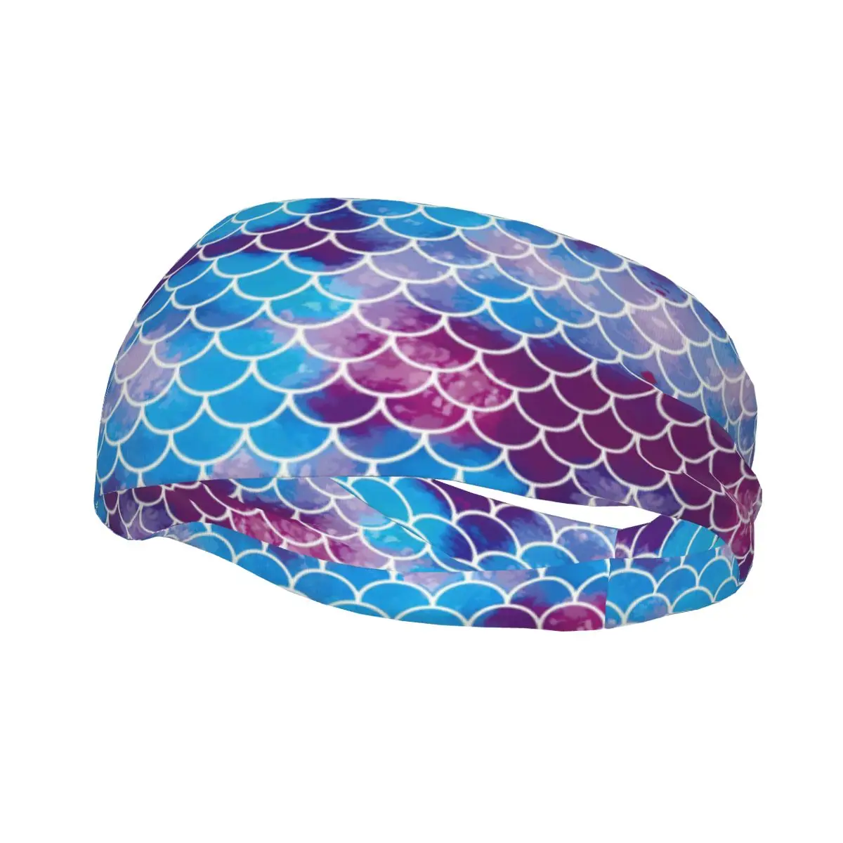 

Sports Headband Portable Hair Band Mermaid Scale Hair Wrap Brace Cycling Running Exercising Sweatband