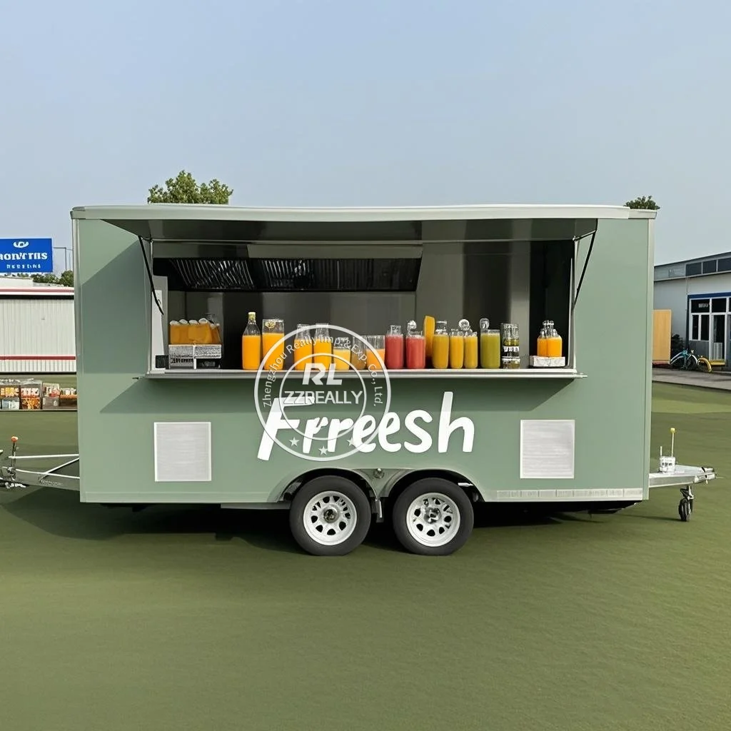 

Fast Food Mobile Kitchen Consession Carts Food Trailer Truck Fully Equipped