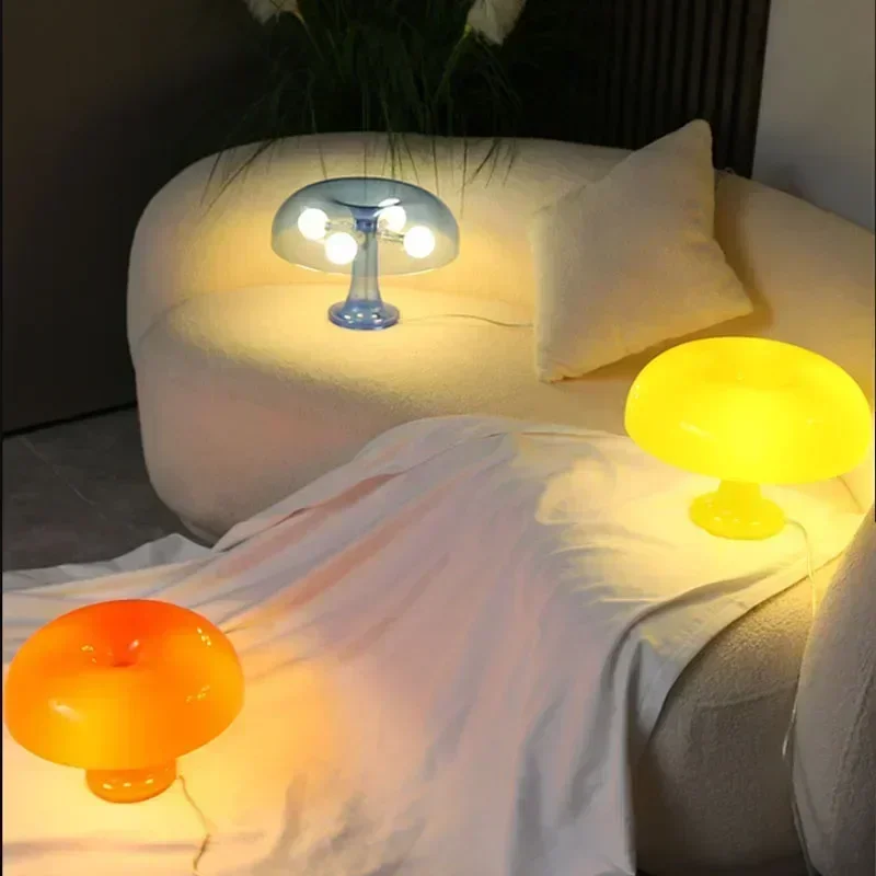 Moderne Led Paddenstoel Bureauverlichting Minimalistische Tafellamp Voor Hotel Slaapkamer Bed Woonkamer Decoratie Verlichting Italië Ontwerper