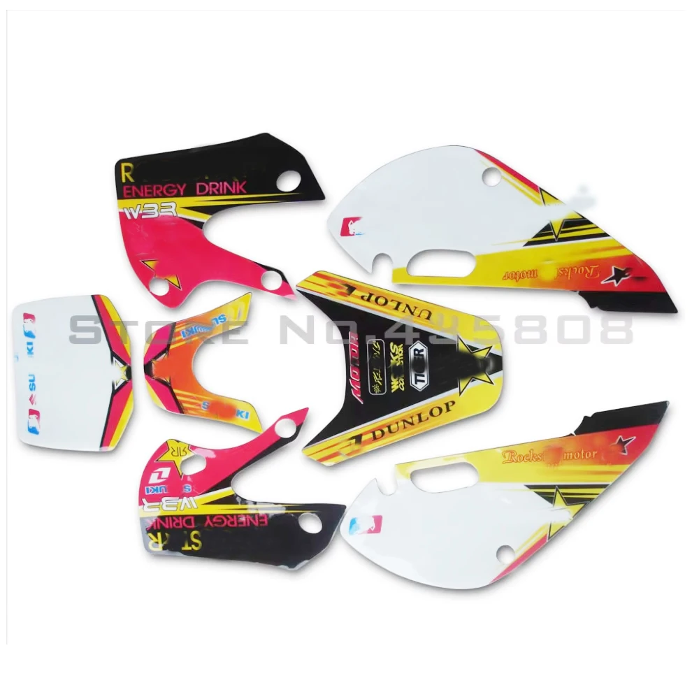 

Наклейки в стиле питбайка KLX110, наклейки, наборы графика для kawasaki klx110 SUZUKI DRZ, запасные части