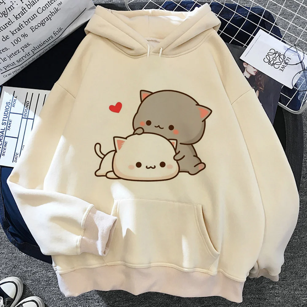 

Bubu Dudu hoodie wanita, keringat y2k Kawaii streetwear bertudung kemeja tracksuit wanita tudung Gotik