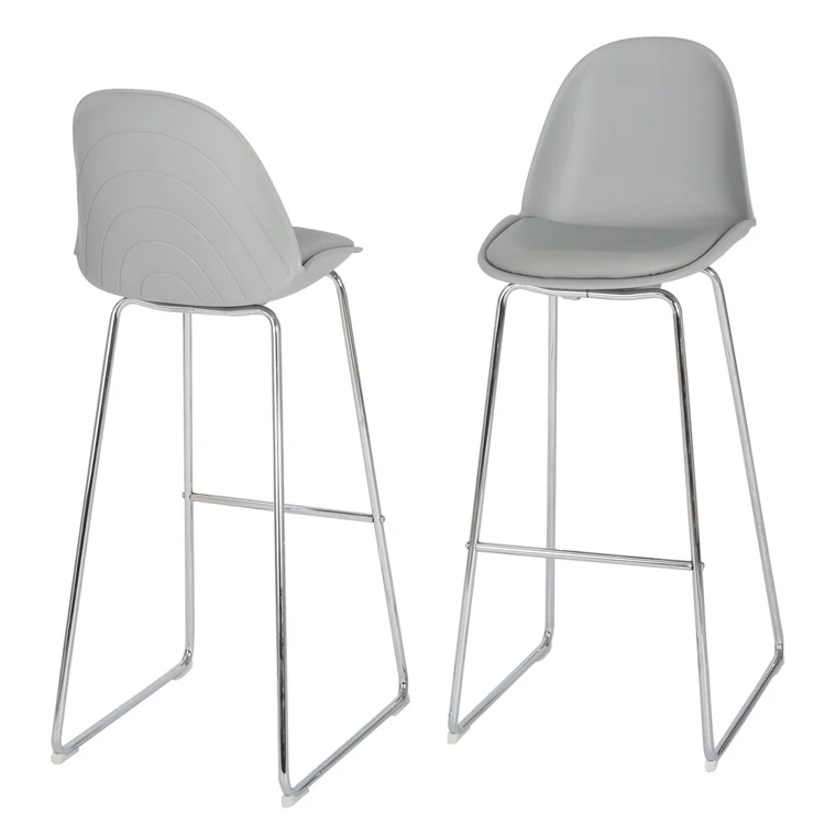 New Desgin Bar Furniture For kitchen Metal Steel High Bar Chairs