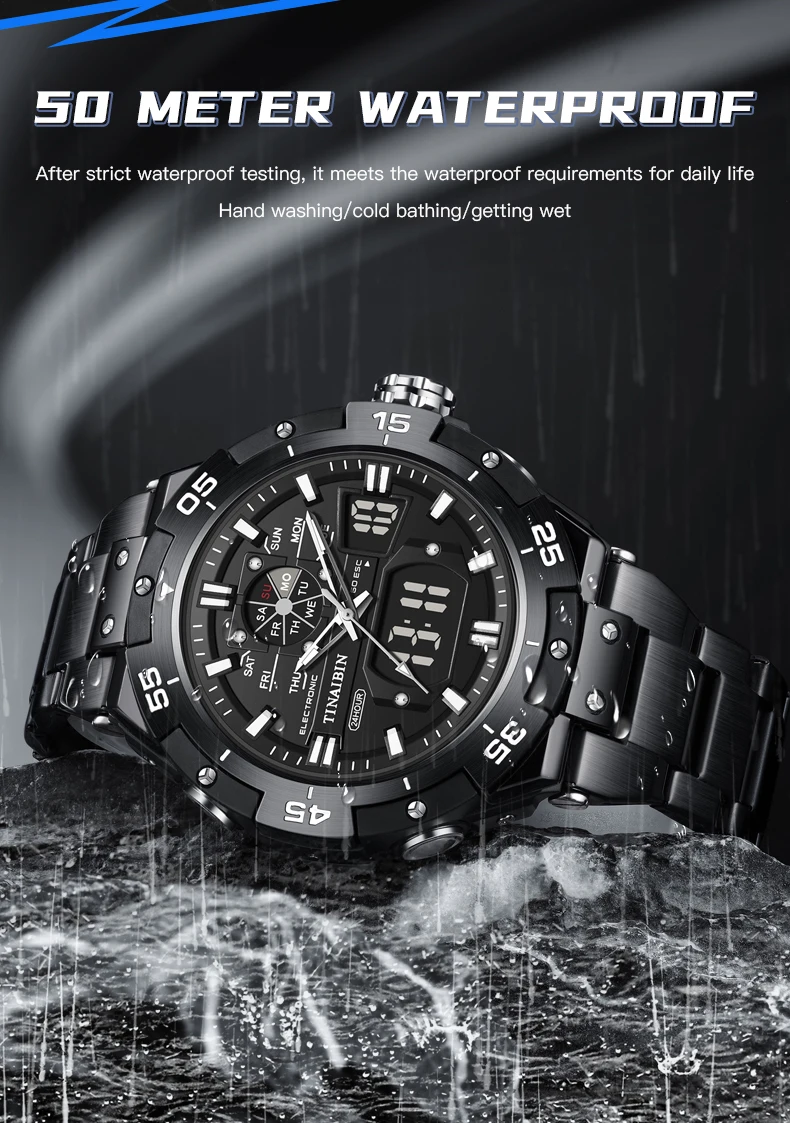 Orologio digitale da uomo a LED da uomo orologi sportivi Fitness orologio elettronico multifunzione orologi sportivi militari orologio studenti