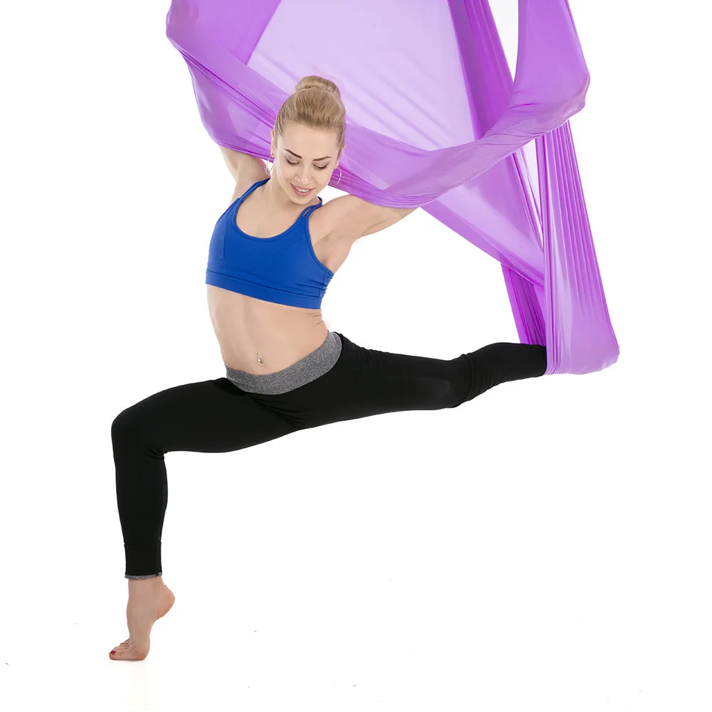 플라잉 요가 해먹 Yu Jia Museum With Reverse Gravity Air Yoga Hammock Micro Elasticity 5*2.8 Meters Wide Fitness Yoga Hammock