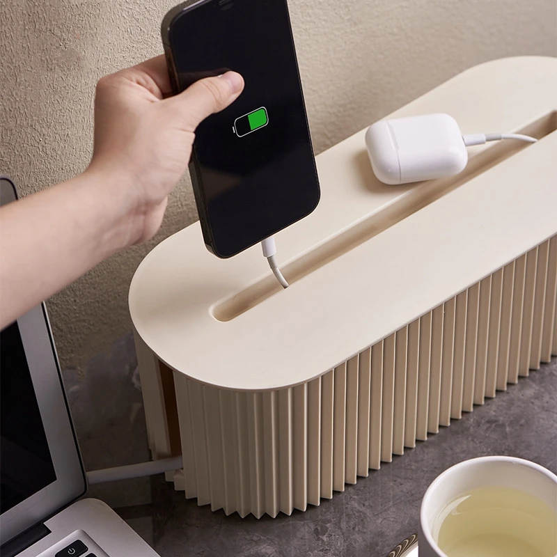 Nordic Plug Board Storage Box Cable Wire Organizer Case Socket Wireless WiFi Router Bracelet Desktop Data Line Plug Holder Shelf