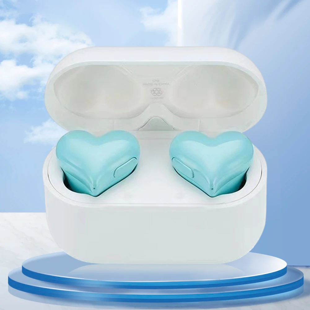 Kabellose Kopfhörer, Hi-Fi-Stereo-Kopfhörer, Heartbuds, Bluetooth-kompatibel, In-Ear-Geräuschunterdrückung für Mädchen und Frauen