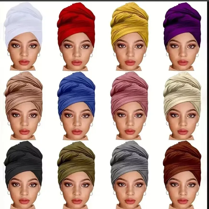 Fashion Modal Cotton Jersey Hijab Scarf Long Muslim Shawl Plain Soft Turban Tie Head Wraps For Women Africa Headband 170x80cm