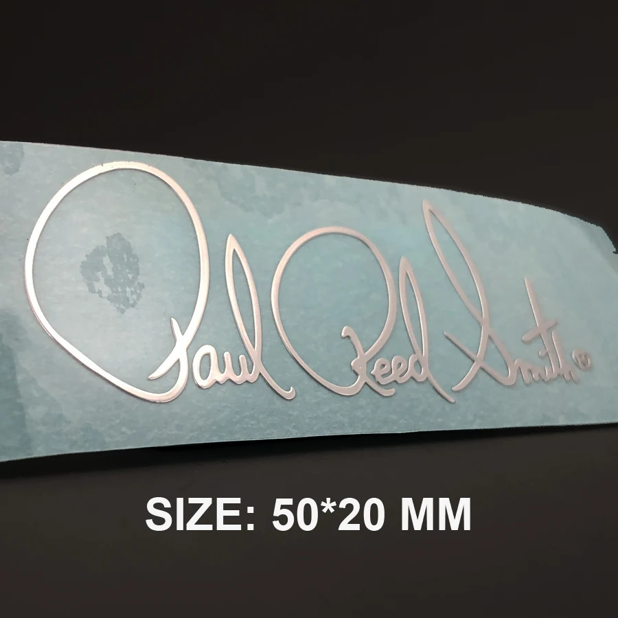 3 قطع ملصق لاصق بشعار جيتار معدني فضي جاف لجبيل جيتار PRS