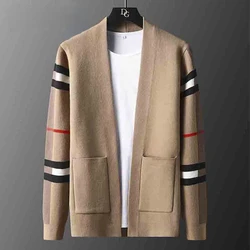 Luxury Brand Designer Cardigan European Jacket Men Fashion Casual Pocket  Knitted Cardigan Sweater Coat 2022 Autumn Winter