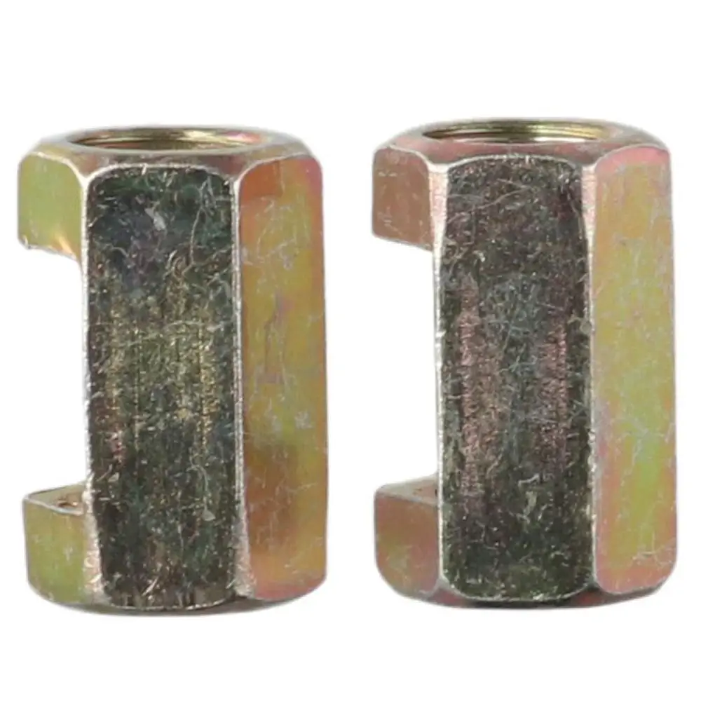 10 Pcs M10 Thread 25mm Height Hexagon Open Nut Lamp Repair Parts for Lamp Pipe Zinc Plating Iron