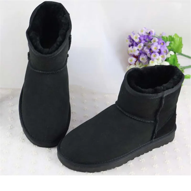 Women Shoes High Quality Cheap 2023 Cowskin Fashion Ankle Woman Snow Boots Warm Women\'s Winter Boots