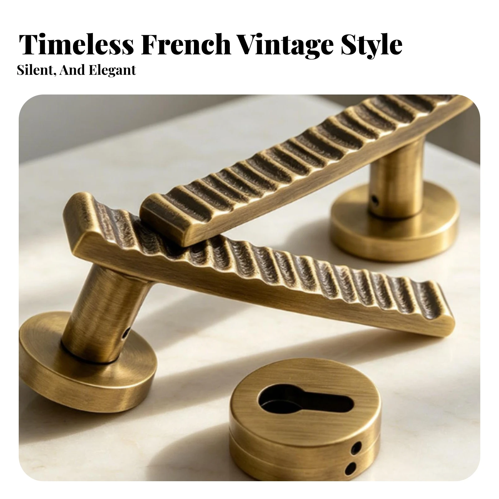 Door Lock with Lever Handles Reversible Interior Door Lock Hardware Keyed Traditional for Bedroom, Renovation