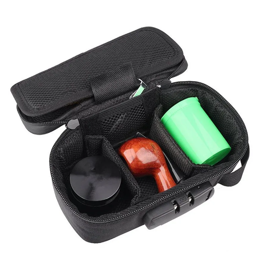 Anti Odor Pipe Bag Large Capacity Password Lock Activated Cartbon Portable Pipe Bag Portable Pipe Bag