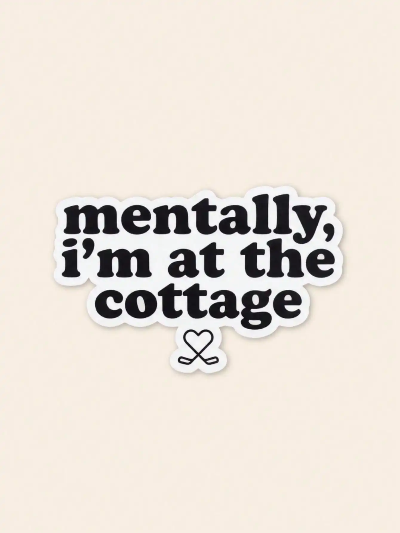 

Relatable "At The Cottage" Minimalist Waterproof Decal