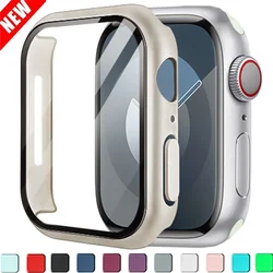 Couvercle en verre pour Apple Watch SE, couvercle en verre pour Apple Watch SE Case 9 8 7 6 5 4 38 40mm, accessoires de protection d'écran iWatch Series 44mm 45mm 41mm 42mm