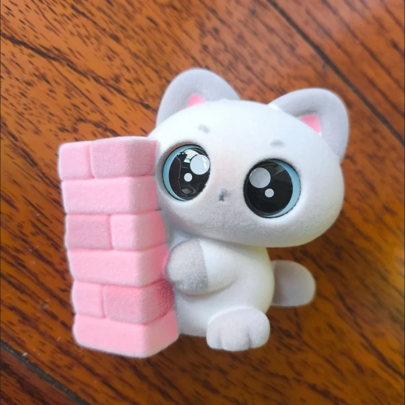 100% حقيقية يتدفقون دمية عاطفيا مستقرة ليتل سيام V2 سلسلة صندوق أعمى لطيف الكرتون سطح المكتب زخرفة مواء دمية اليدوية