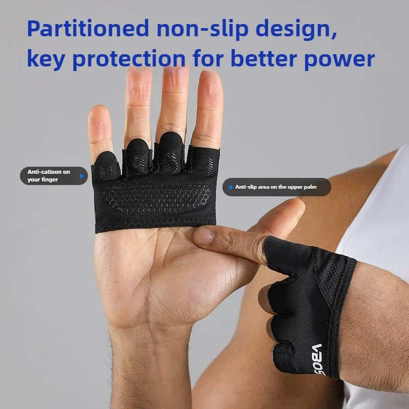 

Unisex Lightweight Four-Finger Workout Gloves Non-Slip Grip for Fitness Weightlifting And Training Adjustable for Men And Women