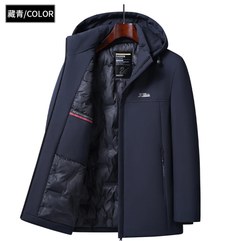 

New Winter Outwear Men's Cotton-padded Overcoat Casual To Overcome The Pile Thick Jacket Warm Brushed Coat