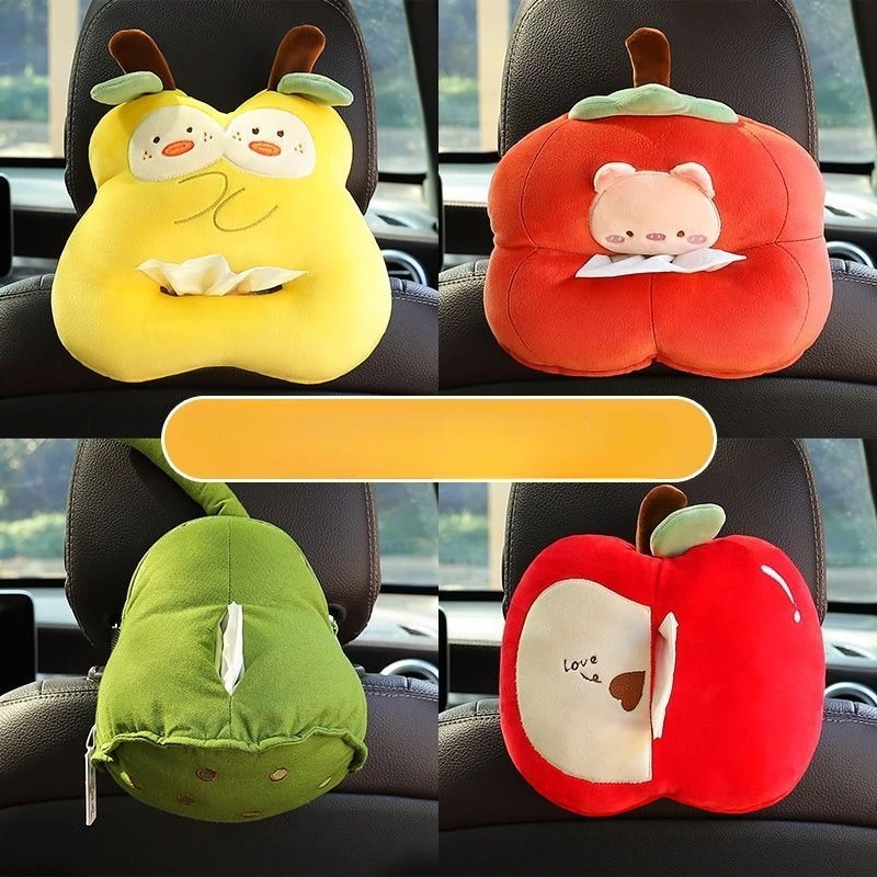 Creative Hanging Car Tissue Box Holder Cute Armrest Napkin Dispenser Interior Decor
