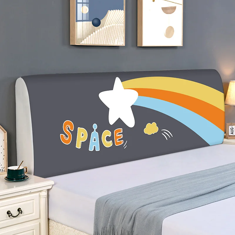 Breathable Fabric All-inclusive Bedhead Cover Nordic Simple Dust-proof Soft Headboard Generous Universal Back Cover