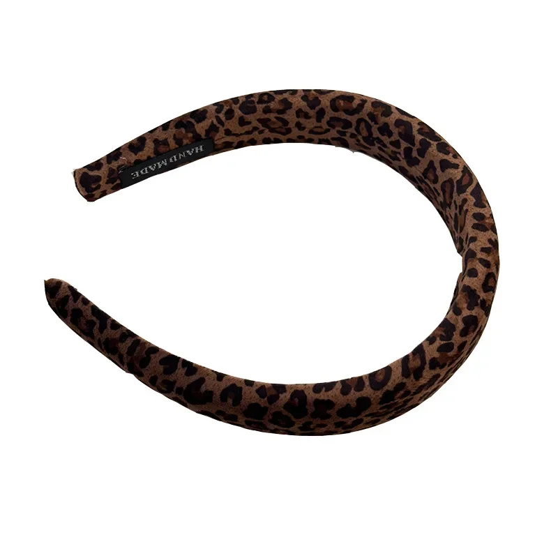 Headband leopard print hair bands for women girl accessories korean yoga vintage popular leading fashion makeup hoop adults kpop