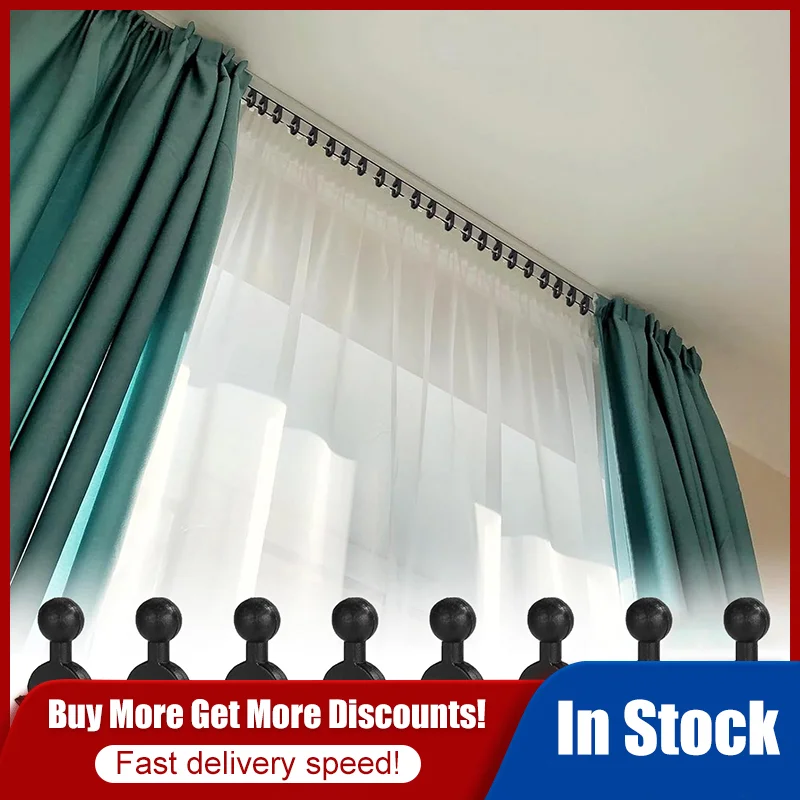 50Pcs/lot Plastic Hooks For Mosquito Netting And Gazebo Curtains Smooth Gliding Rustproof Multipurpose Use
